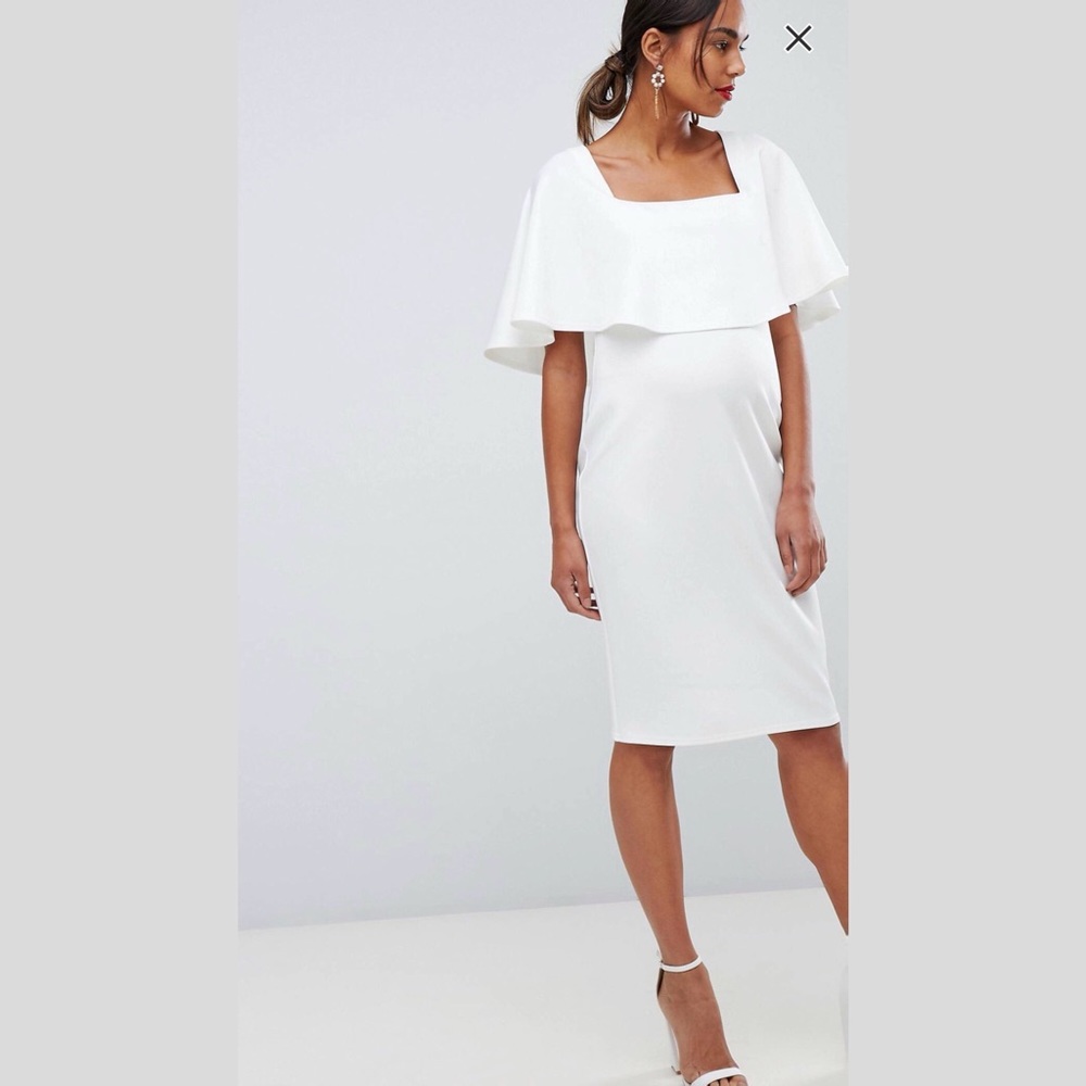 ASOS maternity nursing cape sleeve midi dress
